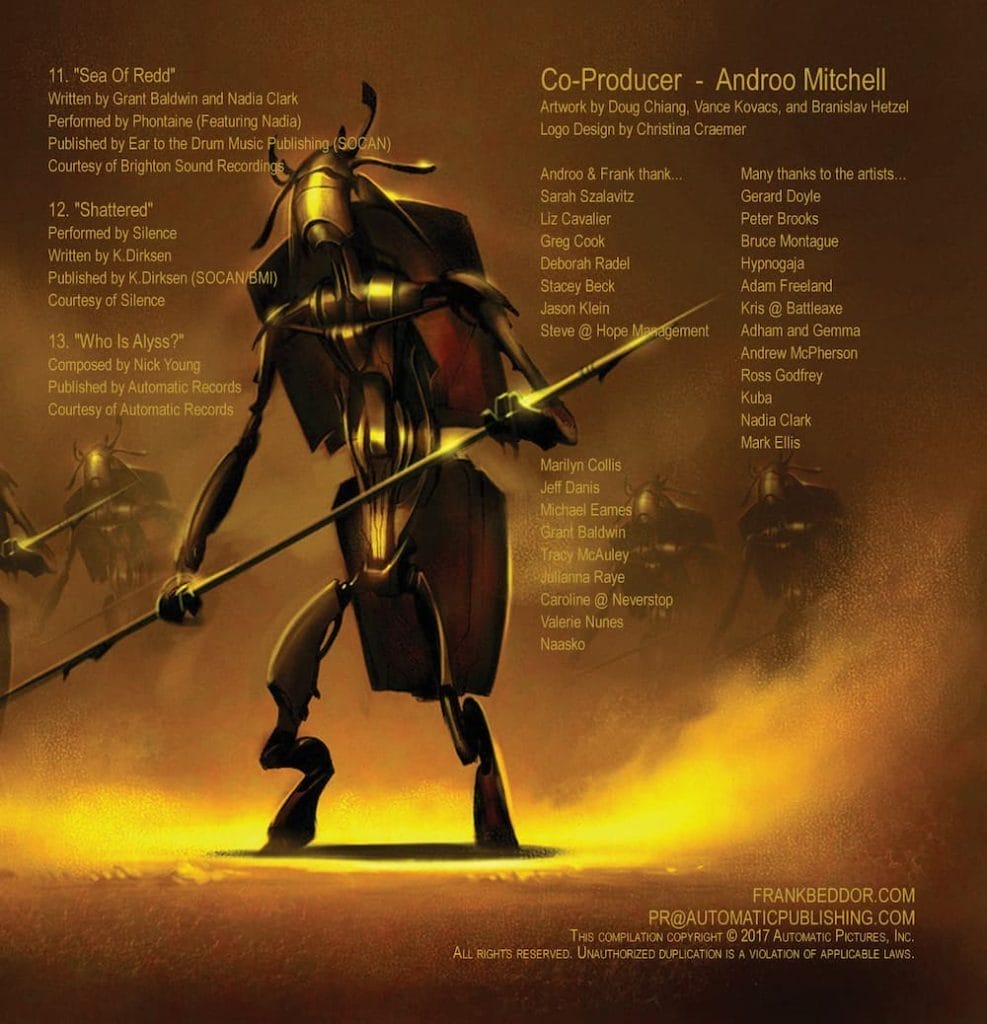 A second interior panel of the CD booklet.