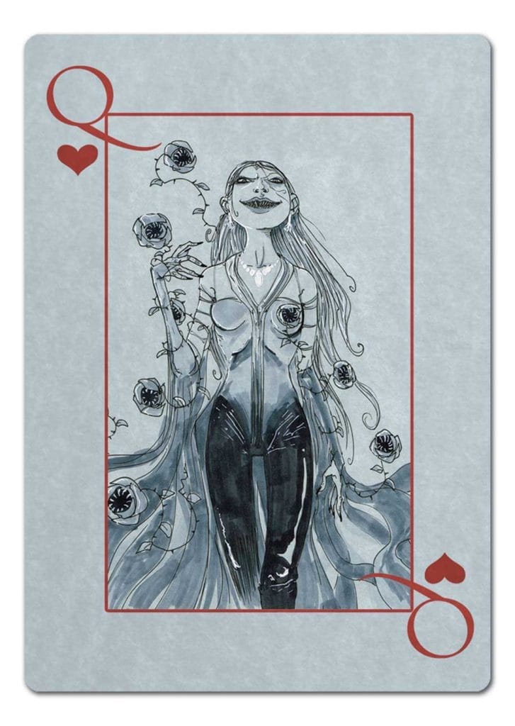Another card face from the deck, showing an inked Templesmith panel.