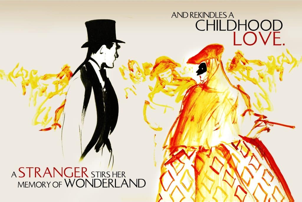 A masked Princess Alyss meets Prince Leopold at a ball in a scene from the novel, "The Looking Glass Wars". 
