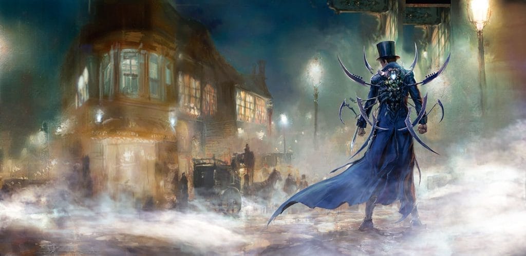 Illustration of Hatter Madigan with "The Bug" backpack deployed on the streets of London by artist Tae Young Choi.