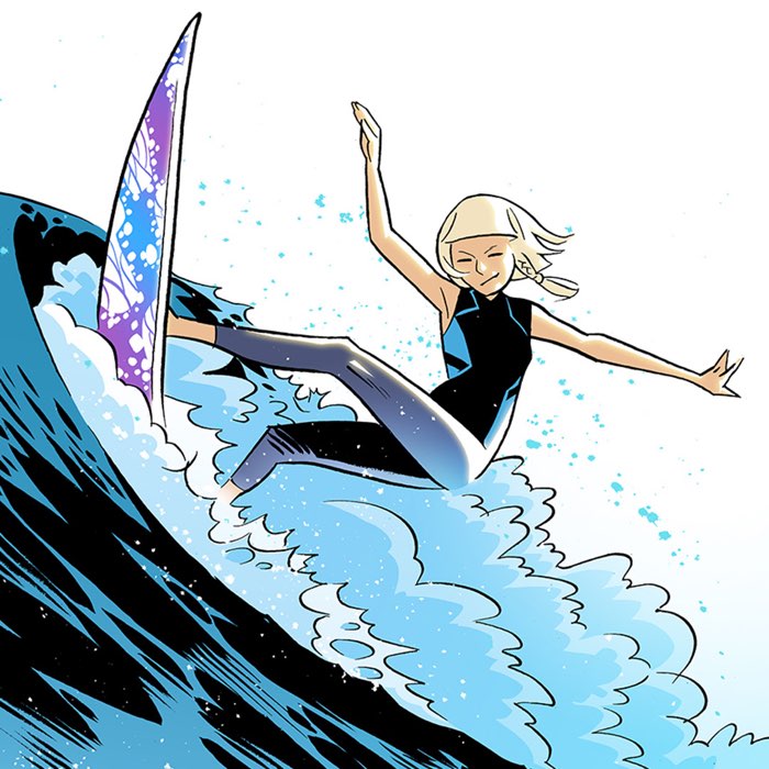 Zee &mdash; off the lip mid-turn, board on its rail.