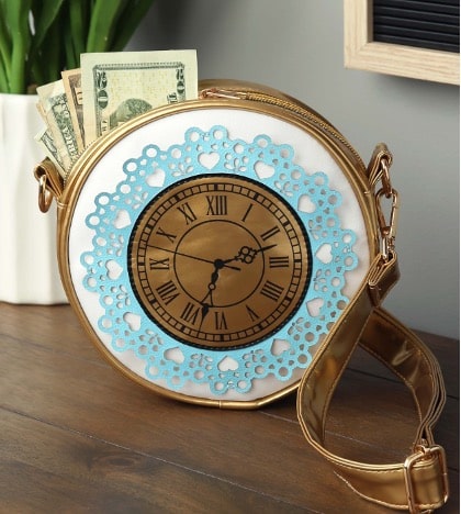 Gold Alice Clock Purse | Wonderland costumes, Alice in wonderland costume, White  rabbit costumes