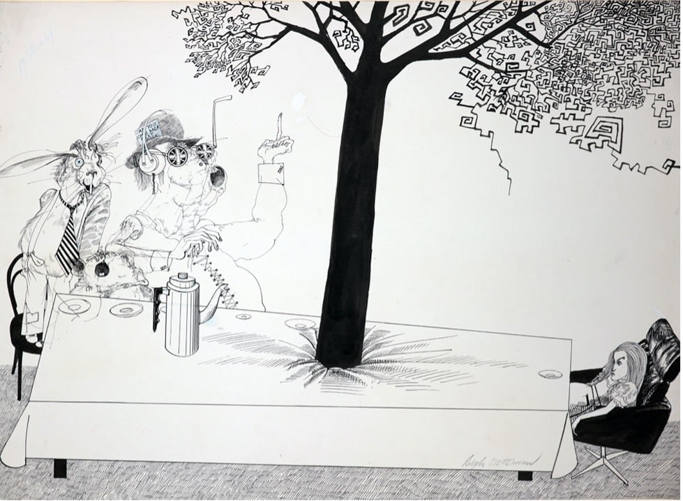 Ralph Steadman illustration from the 1967 edition of Alice’s Adventures in Wonderland