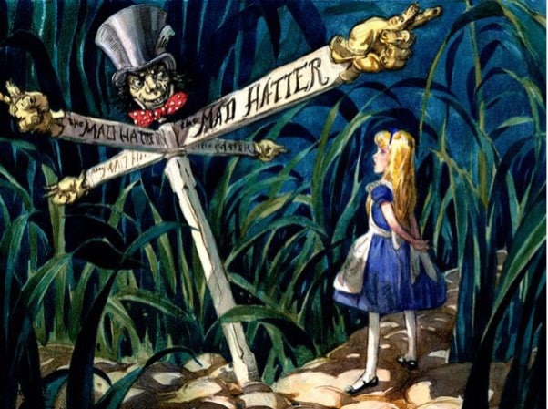 Alice at a Crossroad illustrated by David Hall