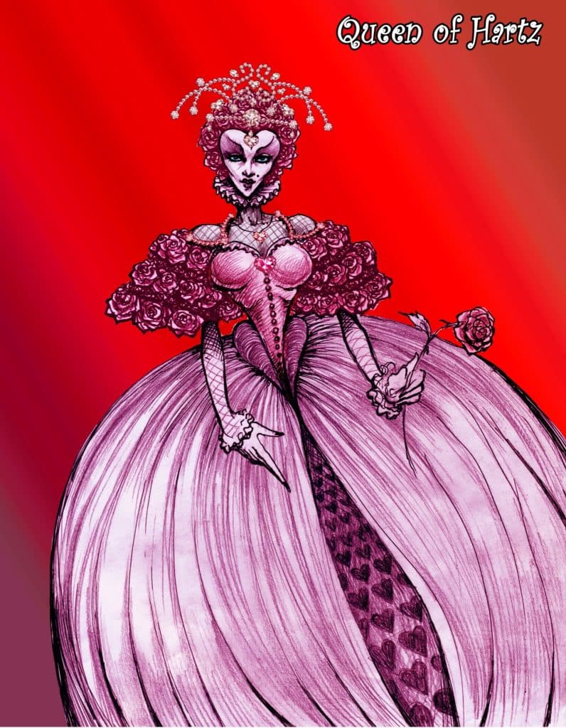 full color queen of hartz drawing from discussion with frank beddor and david sexton 2023