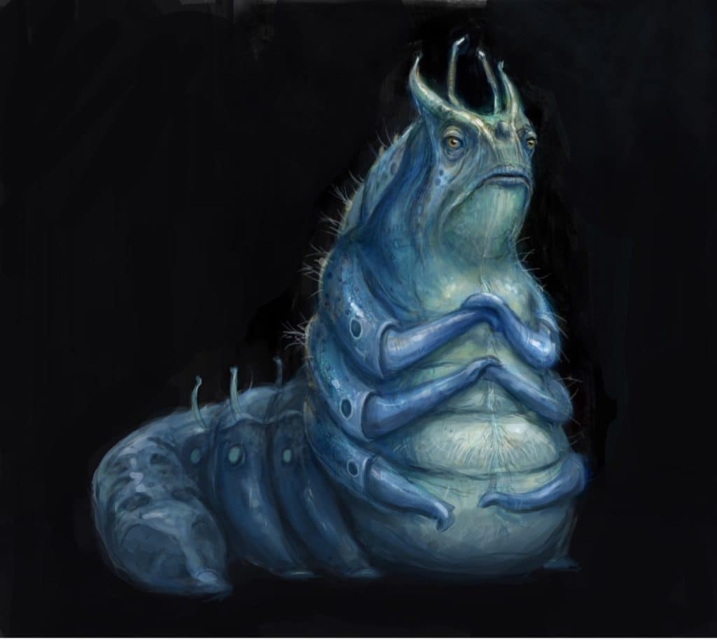 The Blue Caterpillar oracle from The Looking Glass Wars