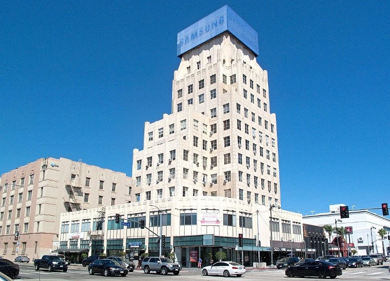 Image of the old Samsung building in Los Angeles, California. Where Frank Beddor once had an office and Curtis Clark stopped by to drop off a comic book he had written. 