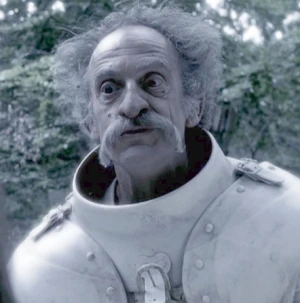Image of Christoper Lloyd as the White Knight  in the 1999 TV movie: Alice in Wonderland. 