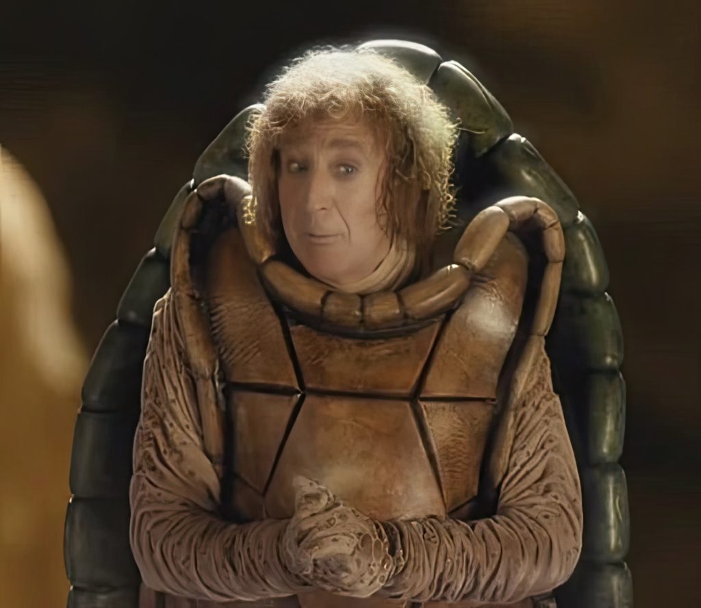 Image of Gene Wilder as the Mock Turtle from Lewis Carroll's Alice in Wonderland - a 1999 made-for-TV movie that was incredibly weird. 
