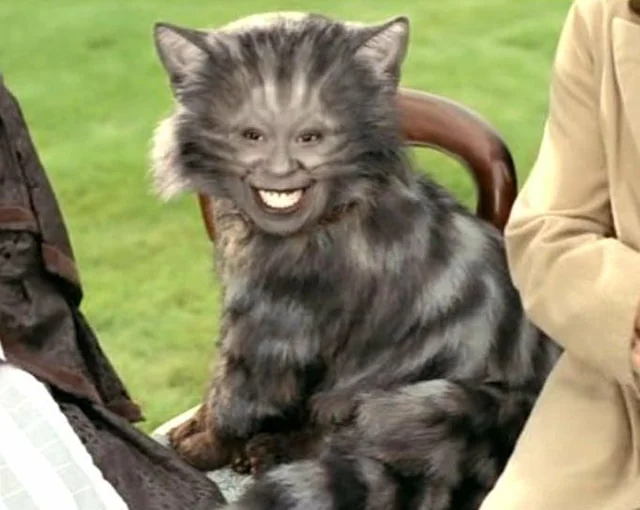 Image of the Chesire Cat, as portrayed by Whoopi Goldberg in the 1999 made-for-TV-movie: Alice In Wonderland. 