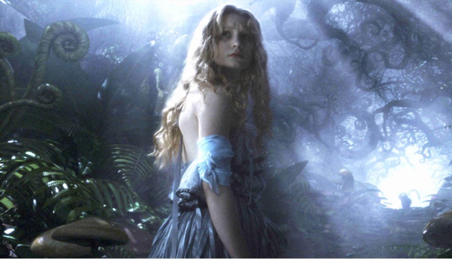 Still image of Mia Wasikowska as Alice Kingsleigh from the 2010 fantasy adventure film "Alice in Wonderland".